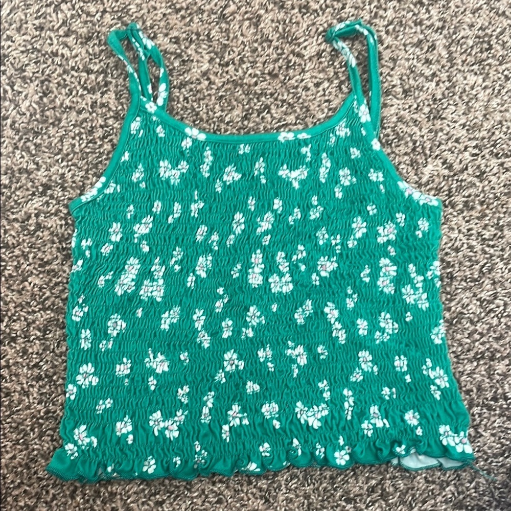 Joe Boxer Green Floral Stretchy Camisole